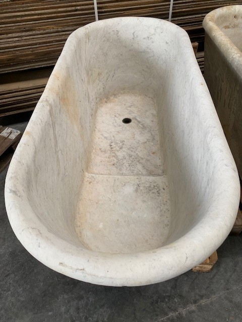 Carrara Marble Bathtub-photo-3