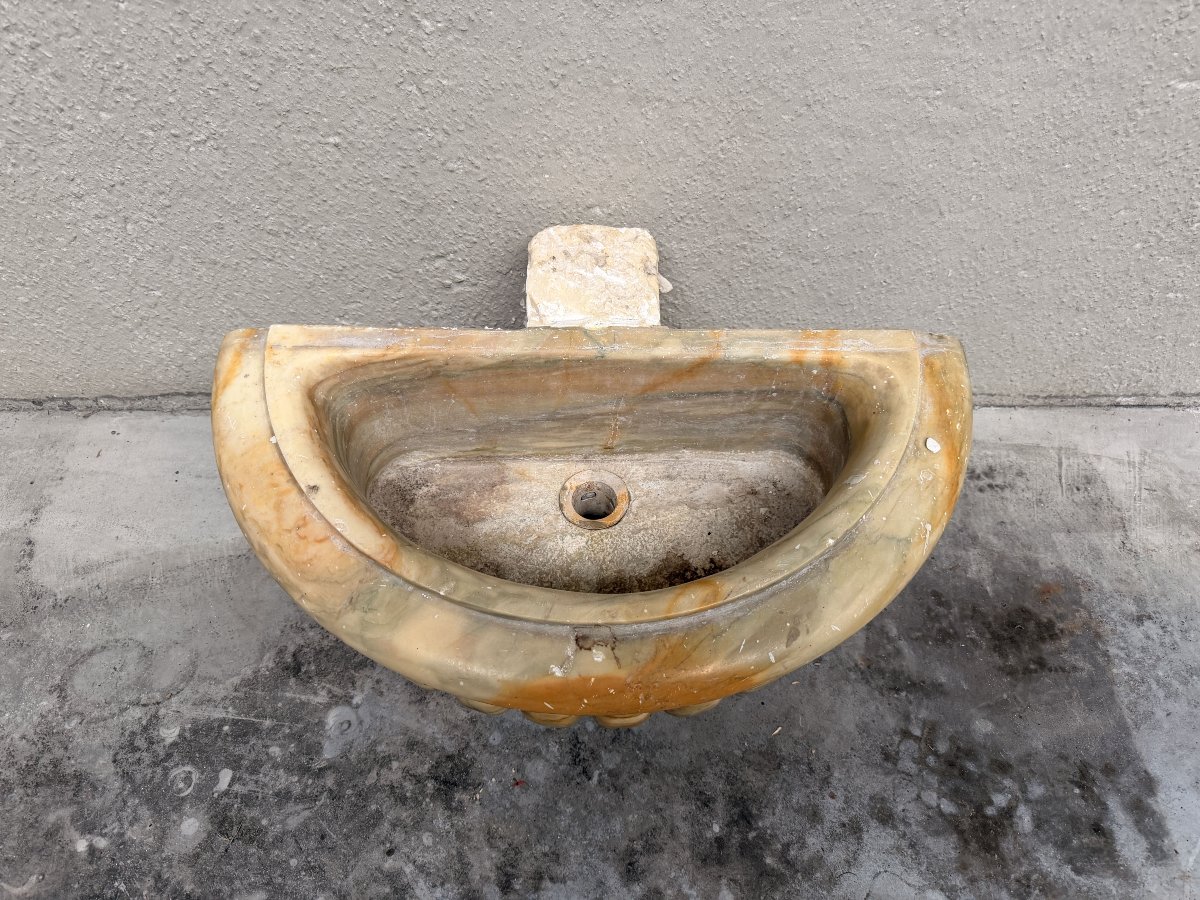 Antique Italian Marble Washbasin -photo-2