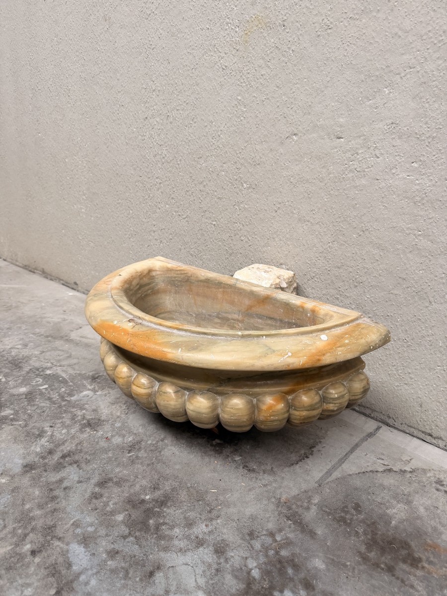 Antique Italian Marble Washbasin -photo-3