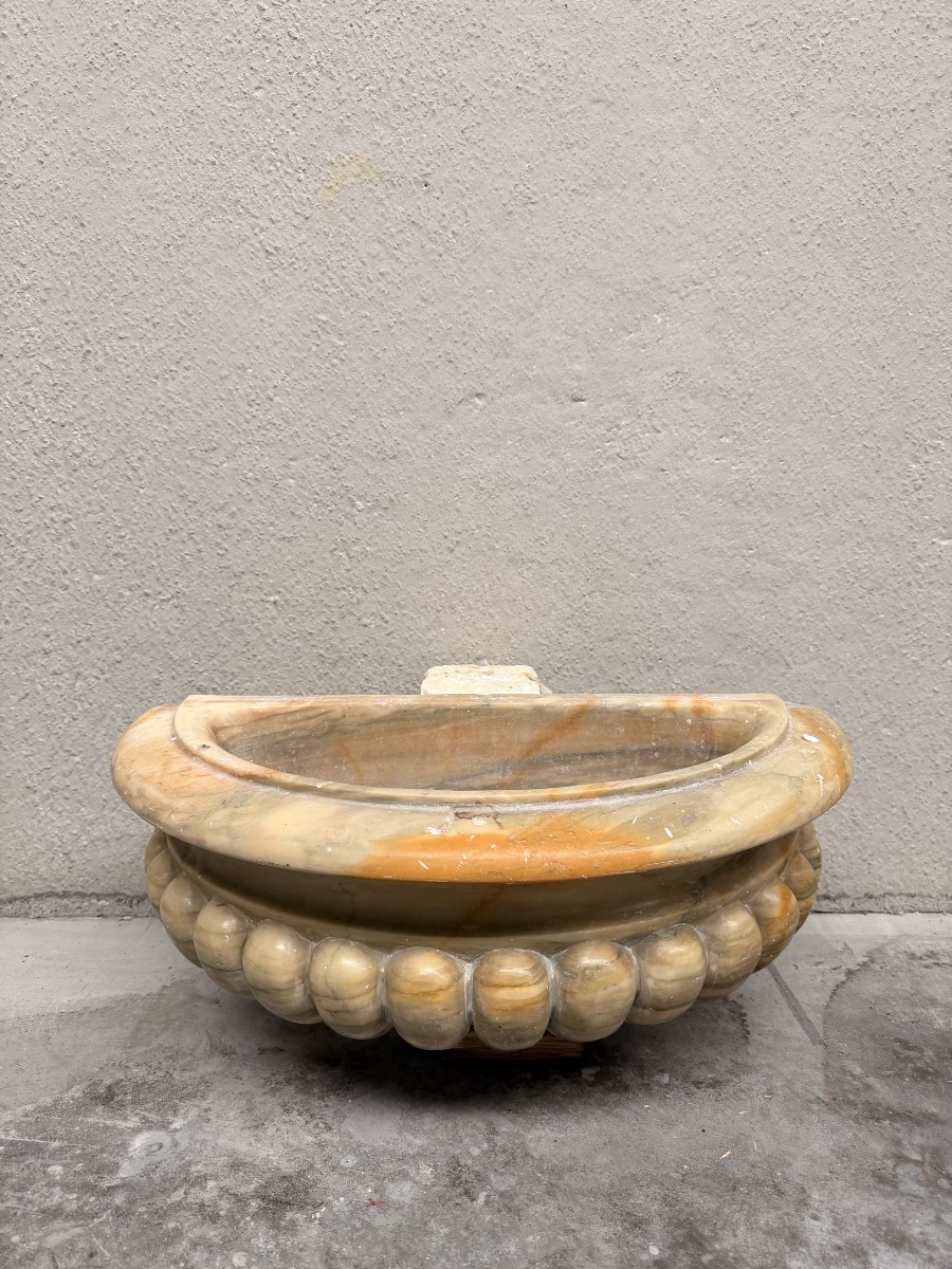 Antique Italian Marble Washbasin -photo-4