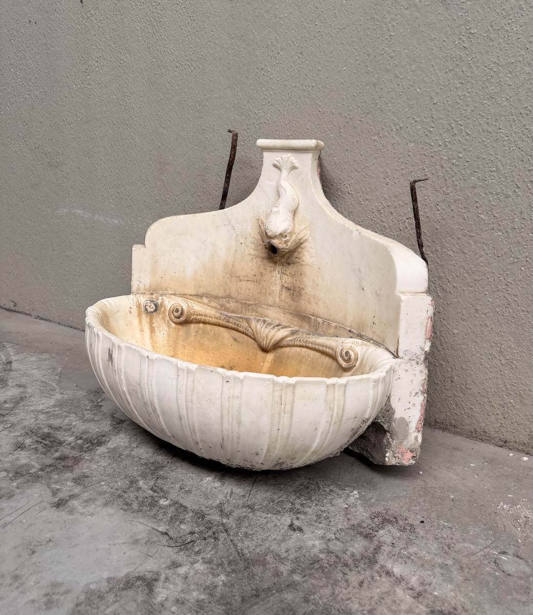 Italian Marble Wall Fountain-photo-2