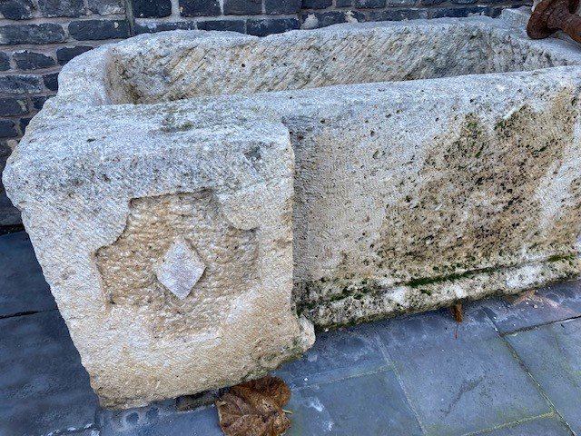 Fontaine 2 Bacs en Pierre Blanche, Année 1873-photo-1