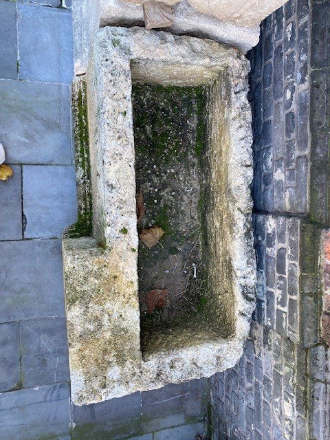 Fontaine 2 Bacs en Pierre Blanche, Année 1873-photo-2