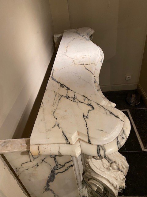 Cheminée en Marbre Italien 'Calacatta Viola'-photo-3