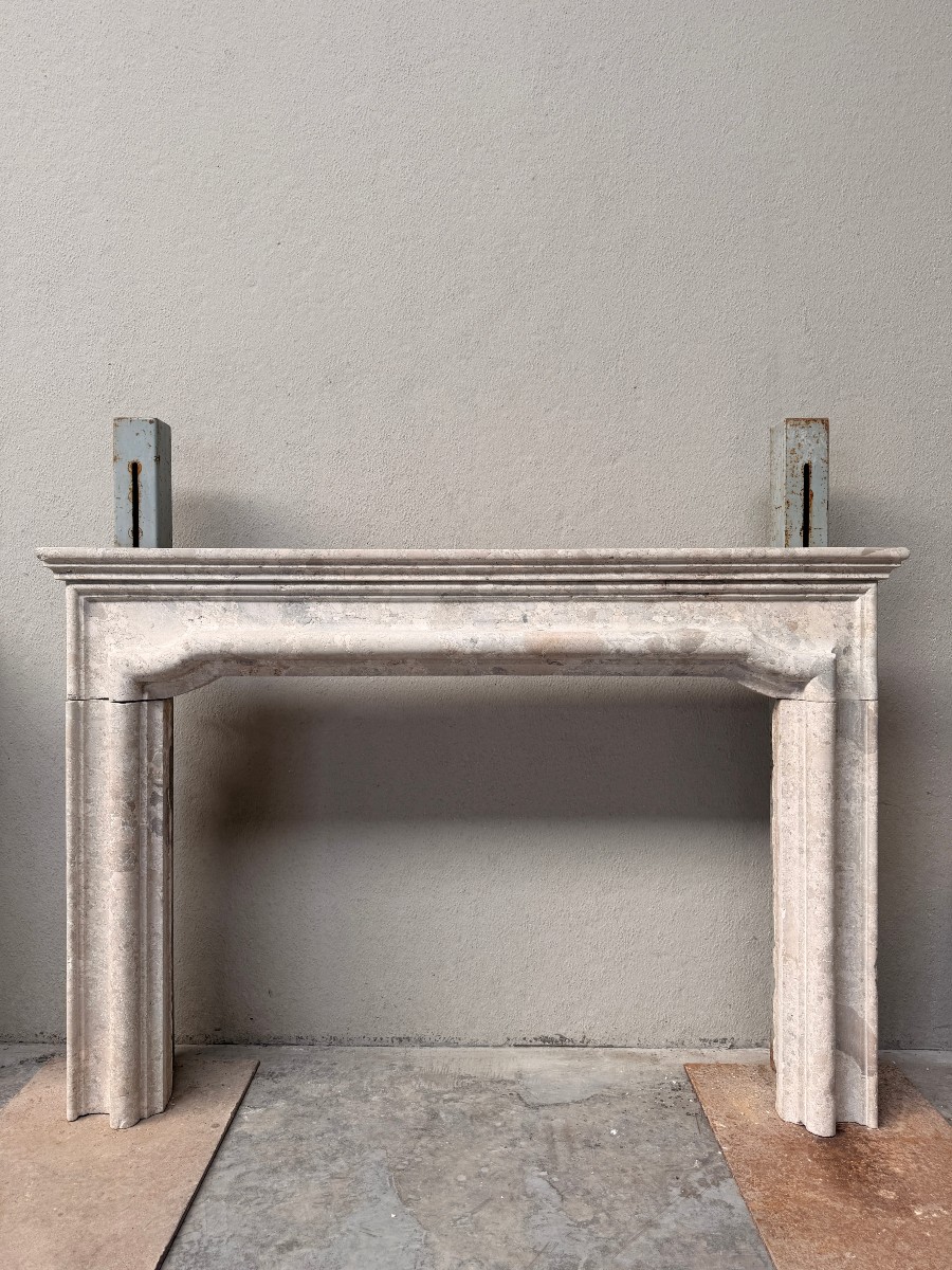 Italian Fireplace  Mantel In 'pietra Di Gassino'-photo-2