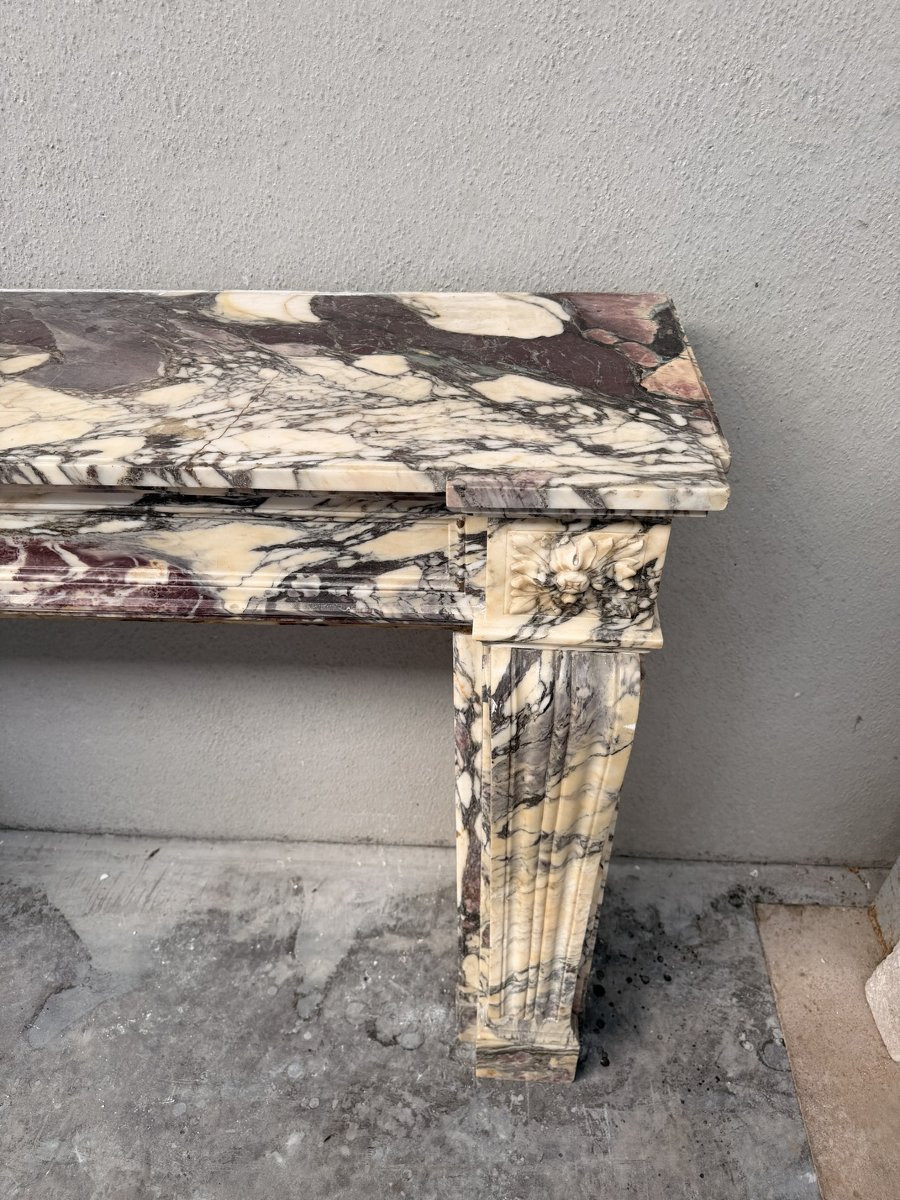 Cheminée Louis XVI en Marbre 'Breccia Violetta'-photo-1