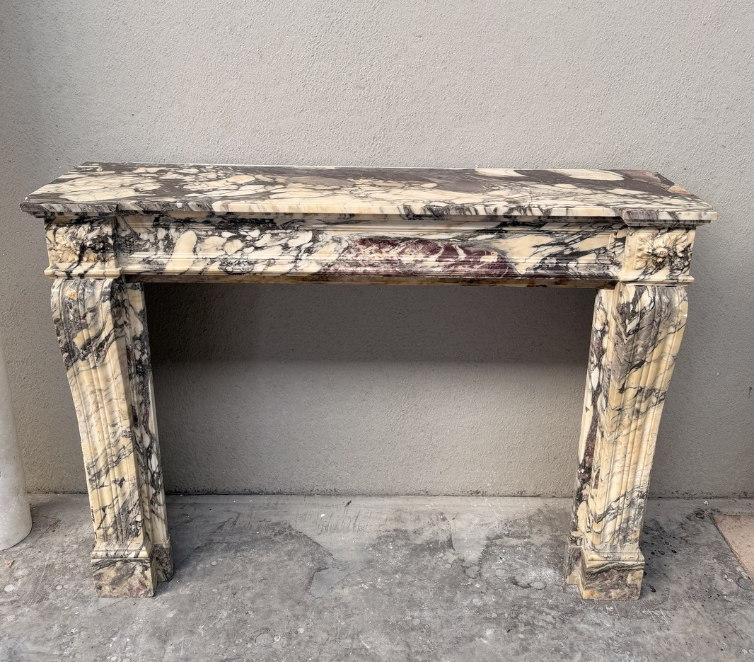 Cheminée Louis XVI en Marbre 'Breccia Violetta'