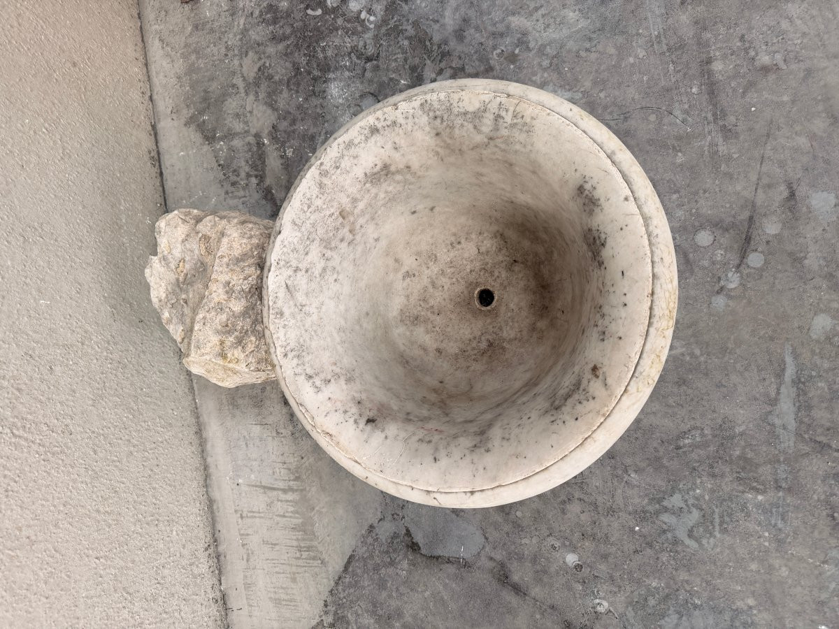 Ancien Lavabo en Marbre Carrare-photo-2