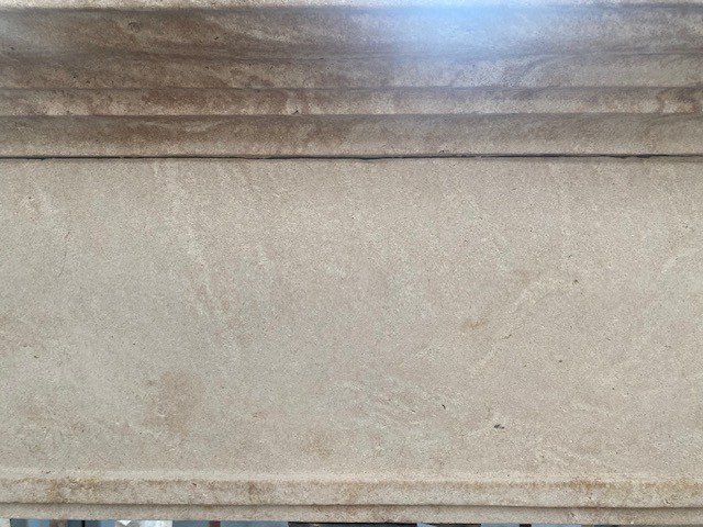 French Limestone Fireplace-photo-1