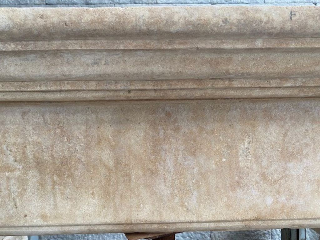French Limestone Fireplace-photo-4