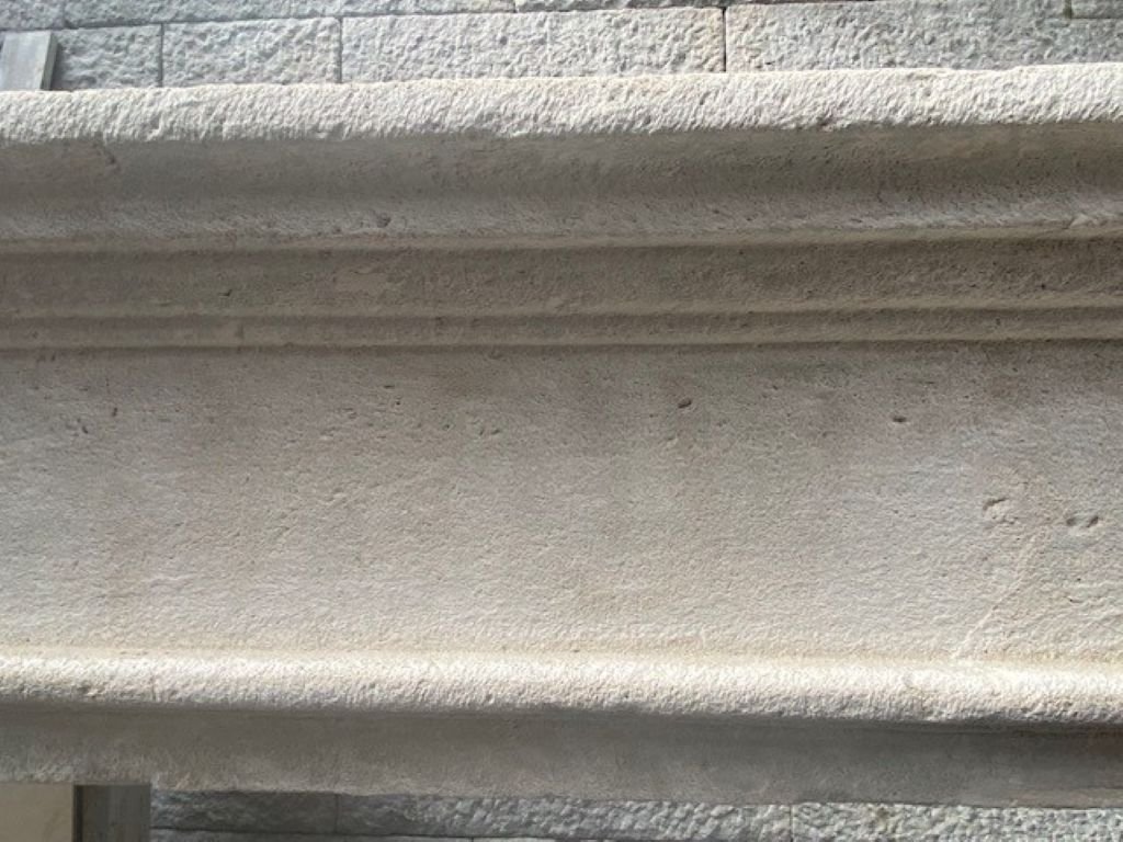 French Limestone Fireplace-photo-1