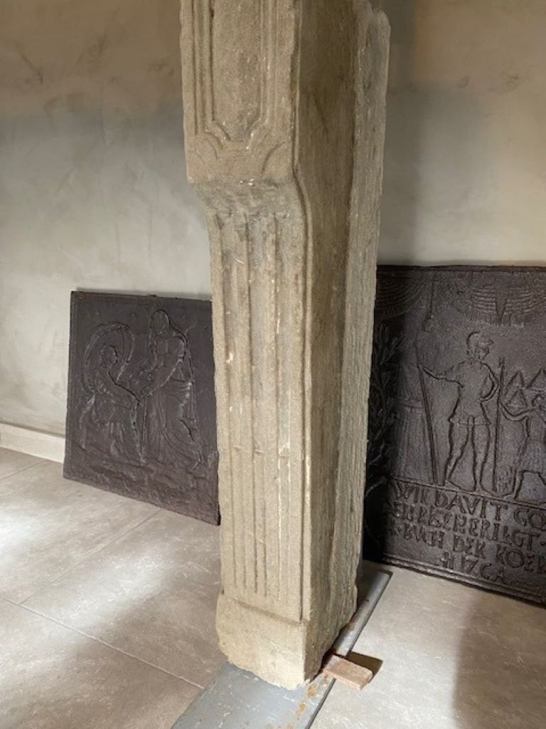 French Limestone Fireplace-photo-5