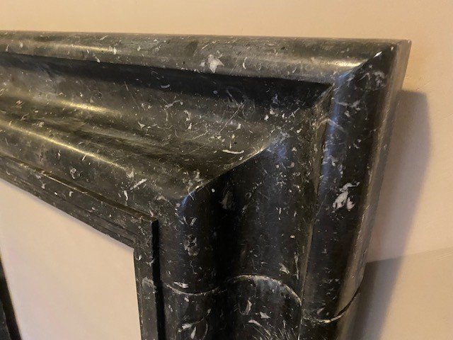 Italian Black Marble Fireplace-photo-3