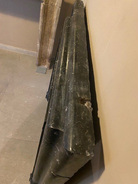 Italian Black Marble Fireplace-photo-4