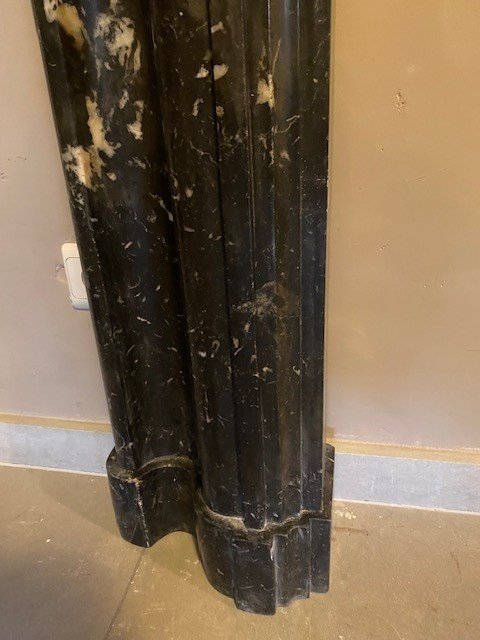 Italian Black Marble Fireplace-photo-2