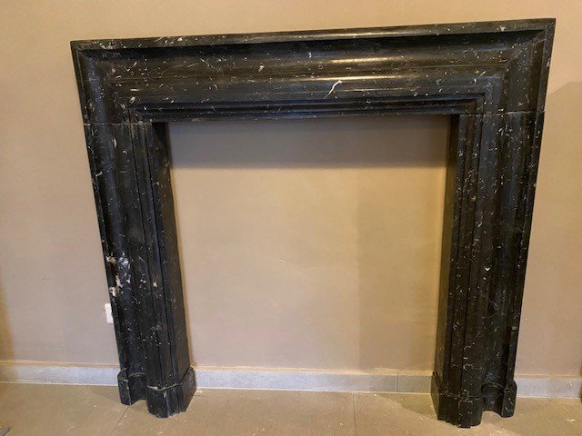 Italian Black Marble Fireplace
