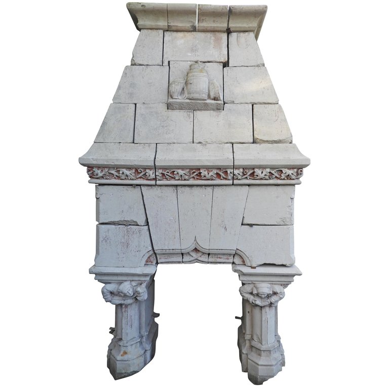 Neogothic Decorative Fireplace From Wine Estate