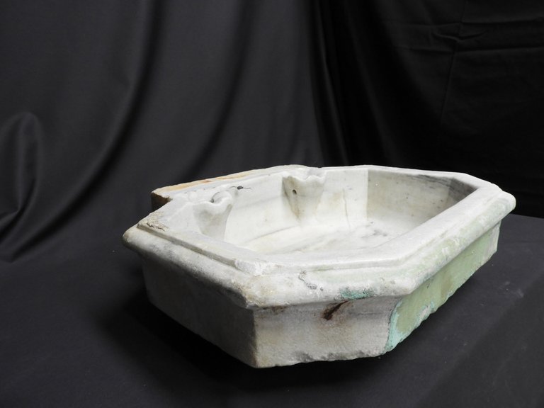 19th Century White Marble Sink-photo-2