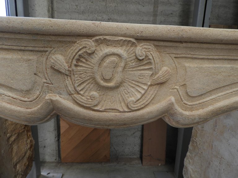 Regency Fireplace In French Limestone, 18th Century-photo-2