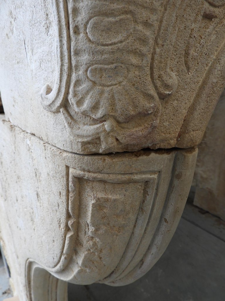 Regency Fireplace In French Limestone, 18th Century-photo-4