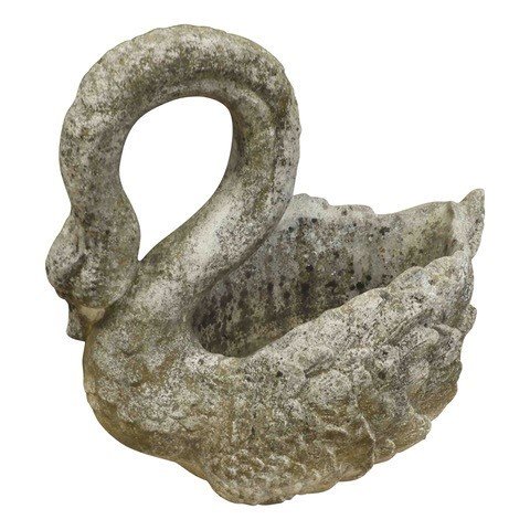 Antique Cast Stone Swan, 20st Century