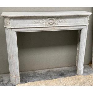 White Marble Fireplace, 19th Century