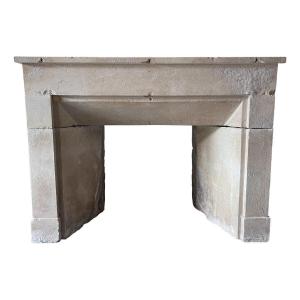 Limestone Fireplace