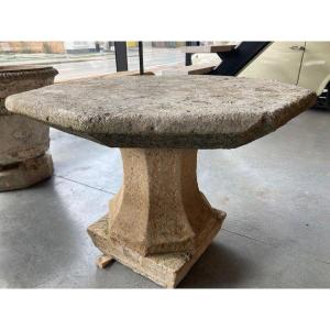 Octagonal Shaped Stone Table
