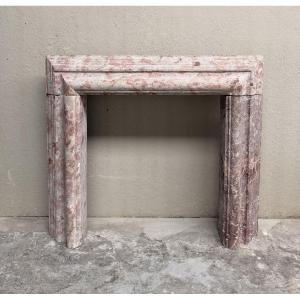 Italian Pink Marble Fireplace Mantel