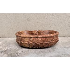 'rosso Verona' Marble Wall Fountain Or Washbasin