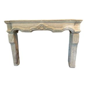 French Limestone Fireplace