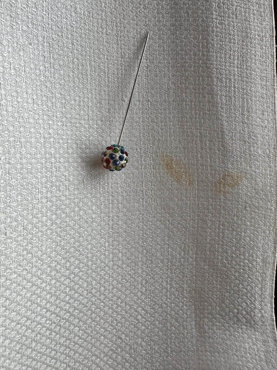 Six Antique Castle Napkins, Late 19th Century, Hand-embroidered, 60x90, Fringes 10 Cm-photo-6