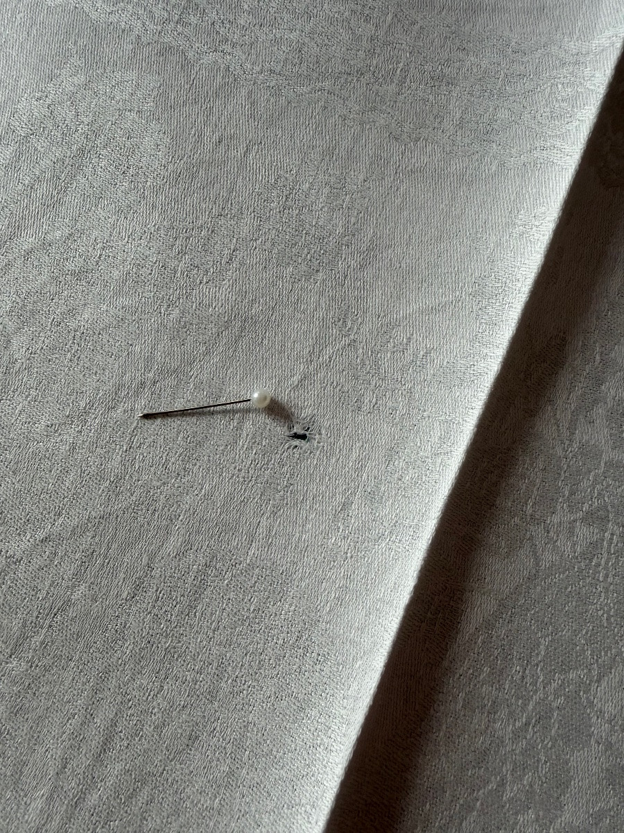 13 Antique Silk And Linen Napkins, Damask With Birds, Monogrammed Dd, Early 20th Century, 91x76cm-photo-8