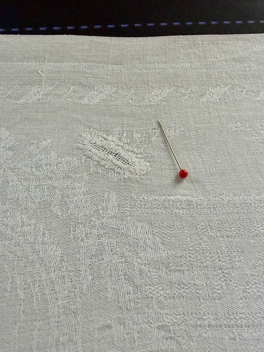 12 Vintage Damask Napkins Decorated With Ducks And Pheasants, 85x65 Cm, With Free Monogram Embroidery-photo-5