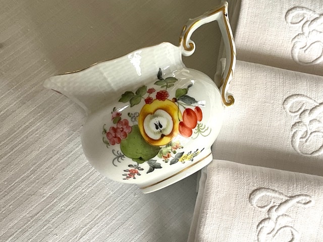 Rare service à thé en porcelaine de Herend Théière, sucrier, pot à lait, 6 tasses 6 soucoupes -photo-3
