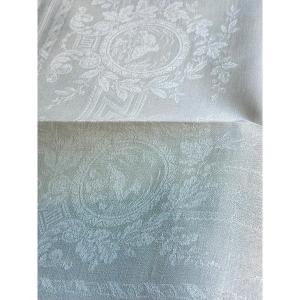 12 Vintage Damask Napkins Decorated With Ducks And Pheasants, 85x65 Cm, With Free Monogram Embroidery