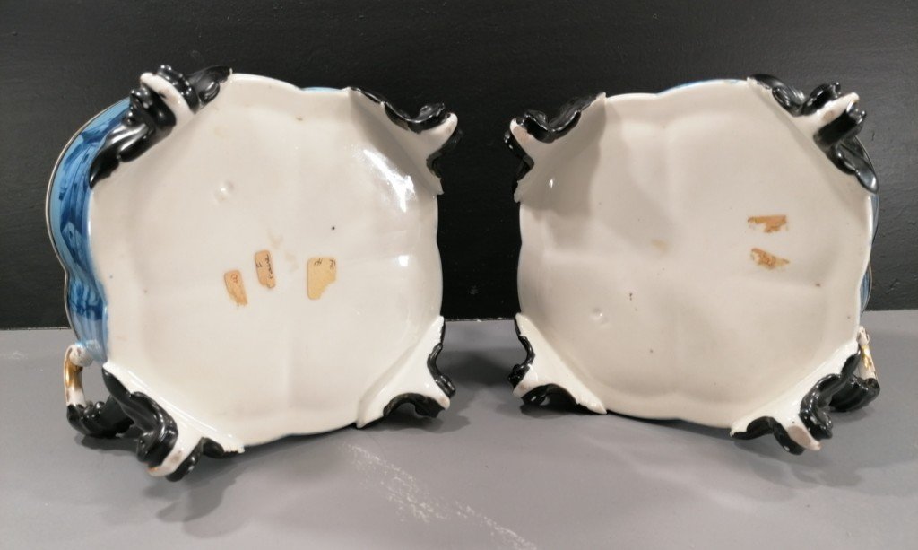 Pair Of Jardiniere – Porcelain – 19th Century – Old Paris-photo-3