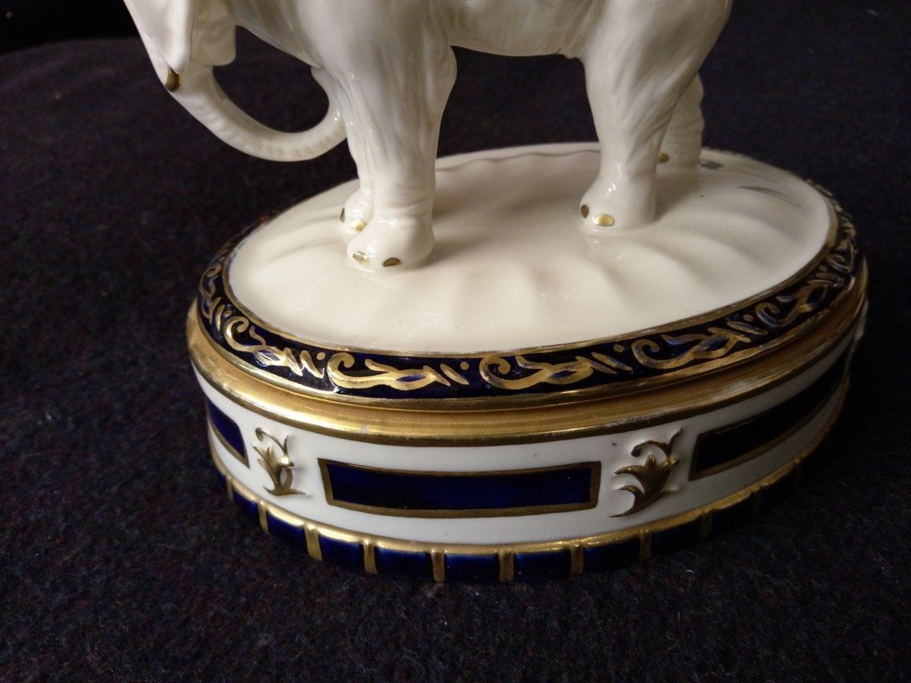 Porcelain Candy Box - Elephant - Royal Dux - Bohemia - 20th Century-photo-4