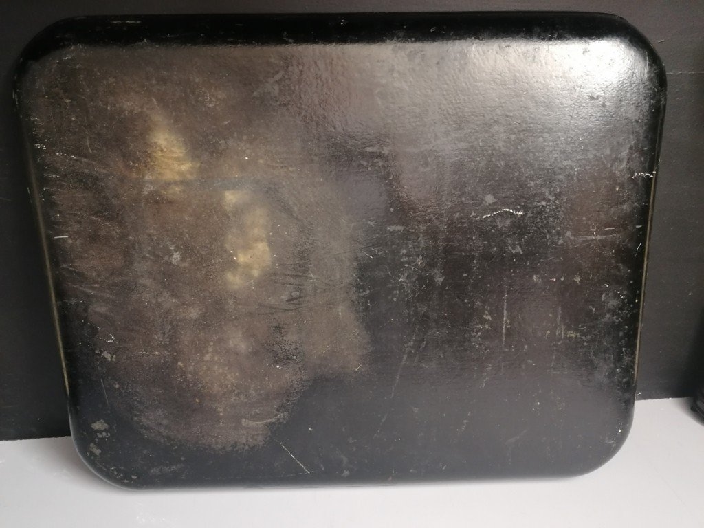 Old Serving Tray - Japanese Decor Style - 20th Century - Carton Bouilli -photo-4