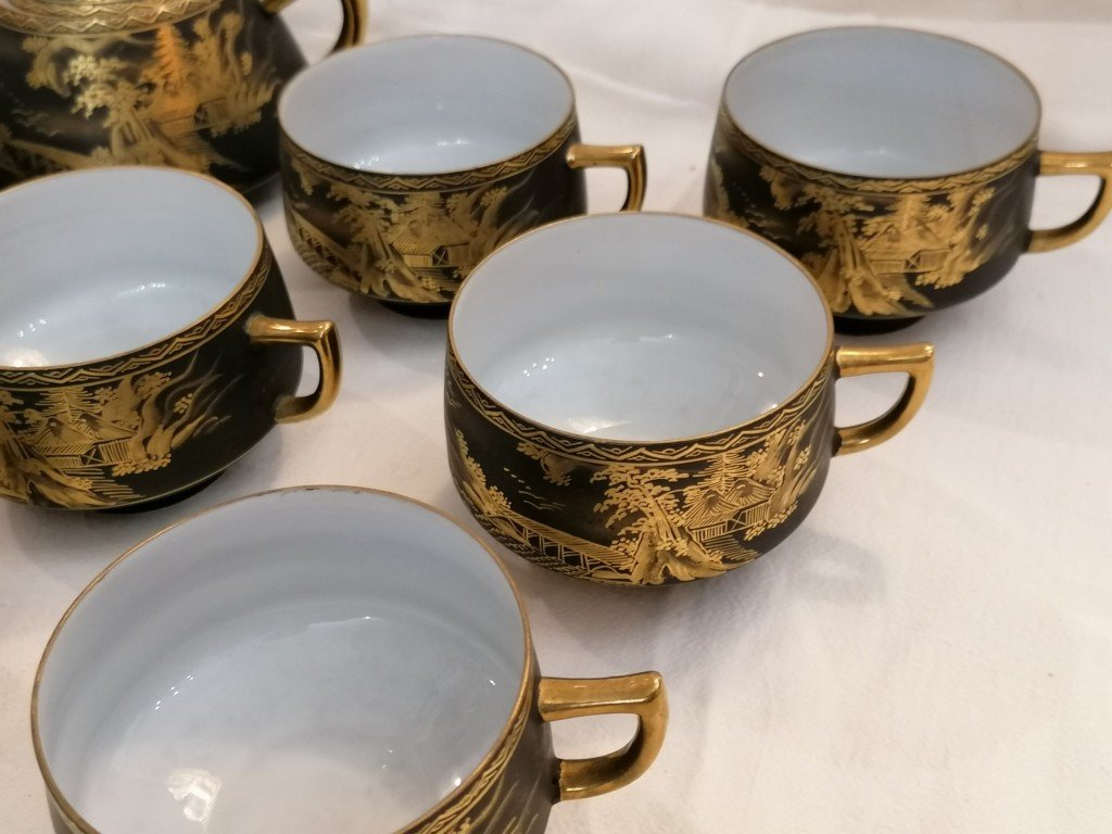 Service A Cafe  - Porcelaine – Chinois – XX ème - " Soko China – Hand – Painted "-photo-3