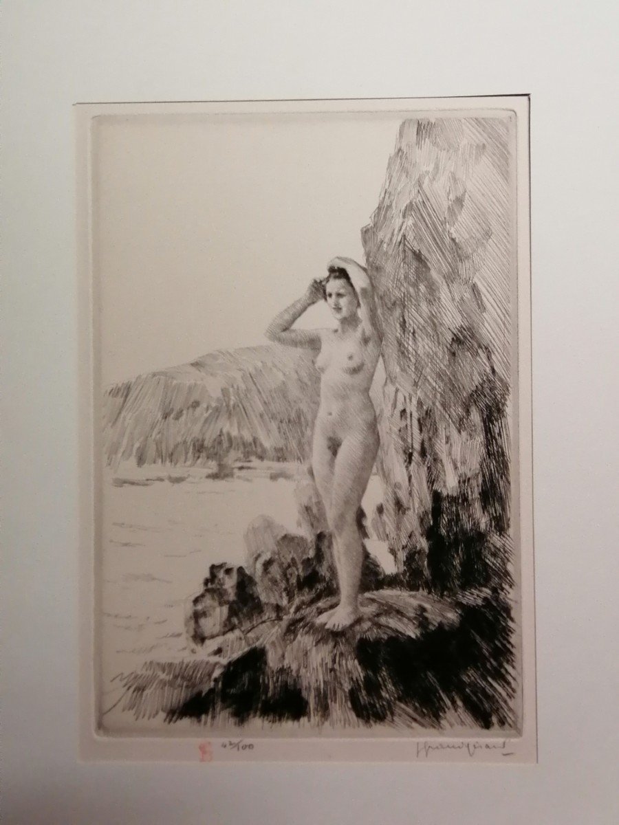 M. Grandgerard – Etching – 20th Century Engraving – Art Deco – No. 74 -photo-2