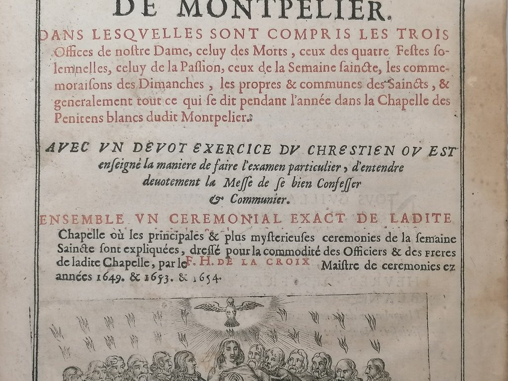 "hours For The White Penitents Of Montpellier" First Edition 1654 - M. Henry De La Croix-photo-2