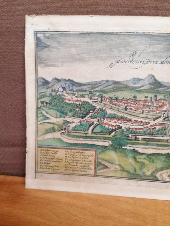 Gravure de Montpellier – 16ème Siècle – M. Georg BRAUN et M. Frans HOGENBERG -photo-2