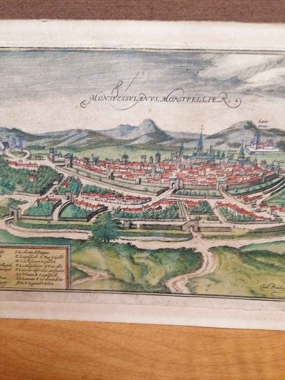 Gravure de Montpellier – 16ème Siècle – M. Georg BRAUN et M. Frans HOGENBERG -photo-3