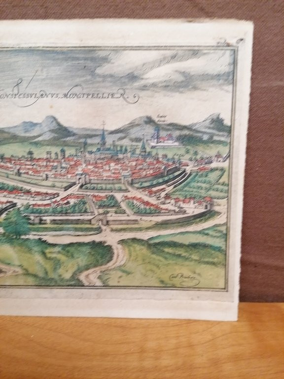 Gravure de Montpellier – 16ème Siècle – M. Georg BRAUN et M. Frans HOGENBERG -photo-4