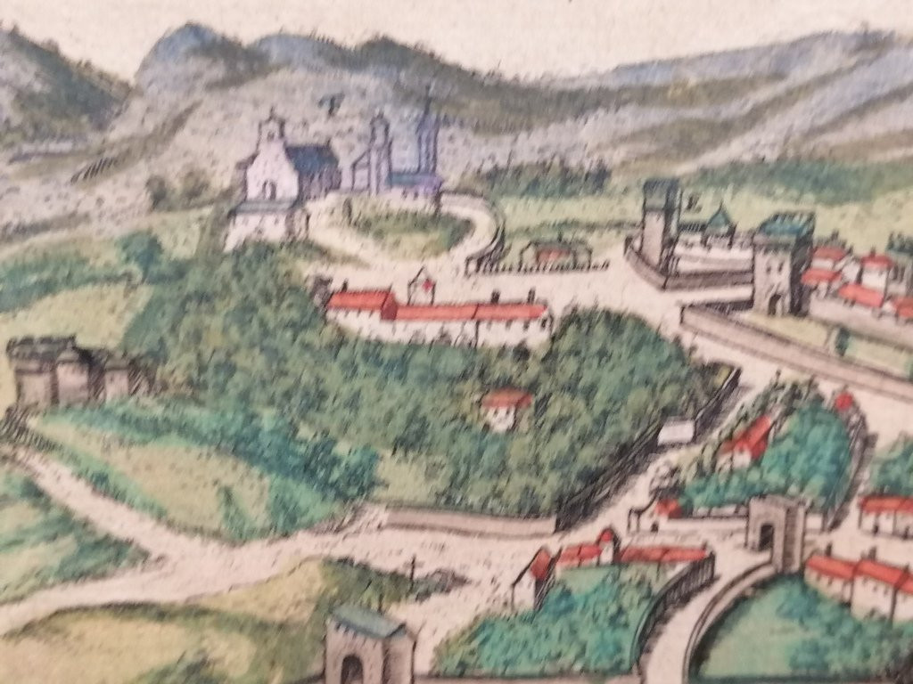 Gravure de Montpellier – 16ème Siècle – M. Georg BRAUN et M. Frans HOGENBERG -photo-4