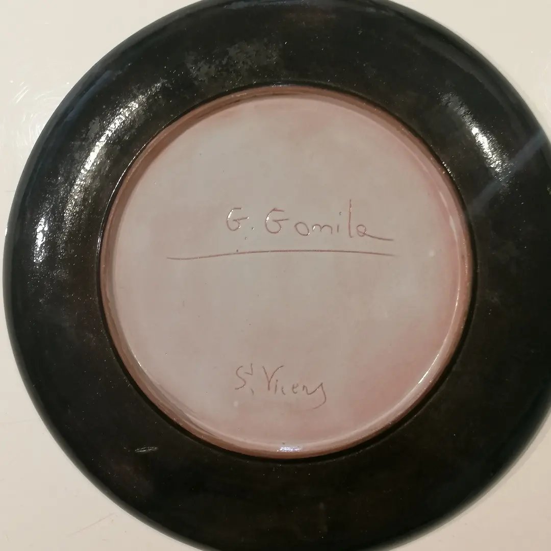 Assiette en céramique - Gumersind Gomila - Sant-Vicens – Le Poisson – 1950 --photo-2