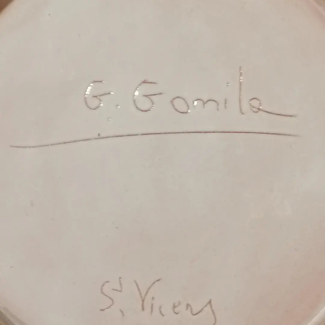 Assiette en céramique - Gumersind Gomila - Sant-Vicens – Le Poisson – 1950 --photo-3