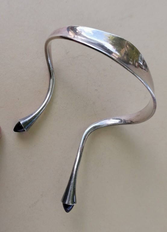 925 Sterling Silver Jewelry - Georg Jensen - Bracelet And Ring - 1972 - -photo-2