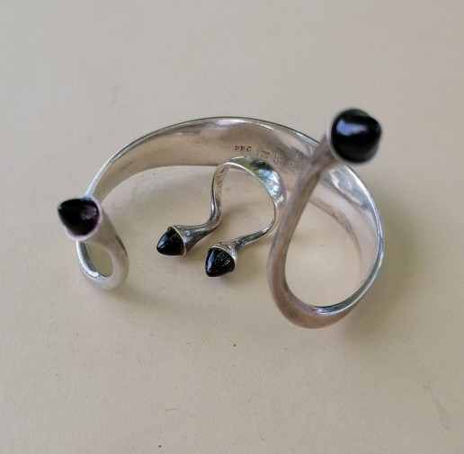 925 Sterling Silver Jewelry - Georg Jensen - Bracelet And Ring - 1972 - -photo-4